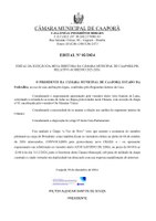 2° Edital de convocação eleição da mesa diretora da câmara municipal de Caaporã