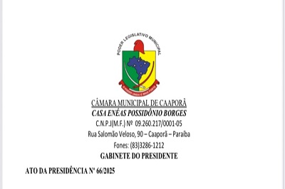 ATO DA PRESIDÊNCIA Nº 66/2025 CONVOCAÇÃO PARA SESSÃO ORDINÁRIA